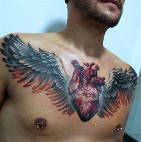 Heart Wings On Guys Chest Tattooideas Com Heart Wings On Guys Chest Eagle Chest