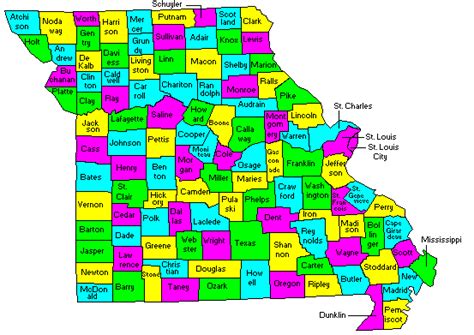 Map Of Counties In Missouri With Cities World Map
