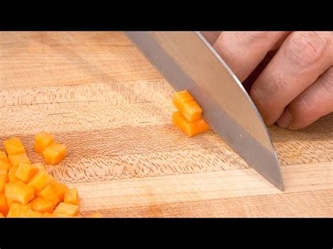 Cut all the vegetables with a uniform macedoine cut (except the garden peas)then boil them until tender. Learn Vegetable Dice Cuts, Different Cubes Sizes from ...