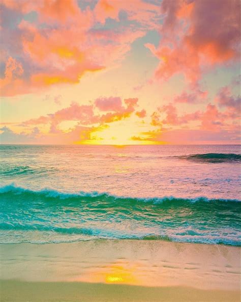Breathtaking Beautiful Colors Of The Beach Sand Sky And Ocean