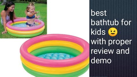 Intex Portable Inflatable 3 Ft Multicolor Ring Bath Tub Child Tub