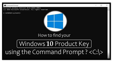 How To Find Your Windows 10 Product Key Using The Command Prompt Youtube