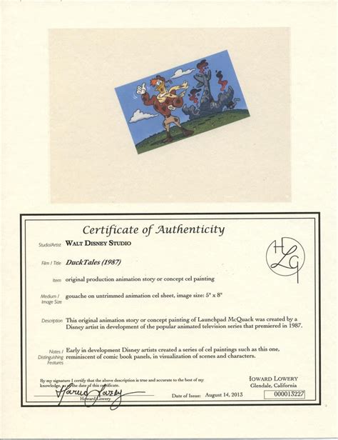 Disney Ducktales Animation Concept Cel Painting Of Launchpad Mcquack