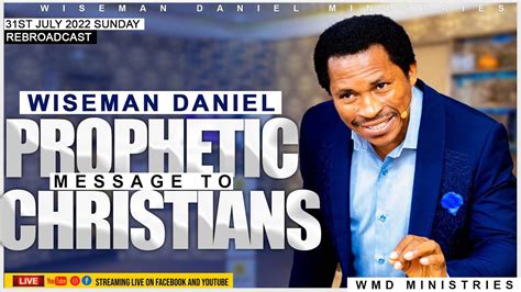 Wiseman Daniels Prophetic Message To Christians The Word Youtube