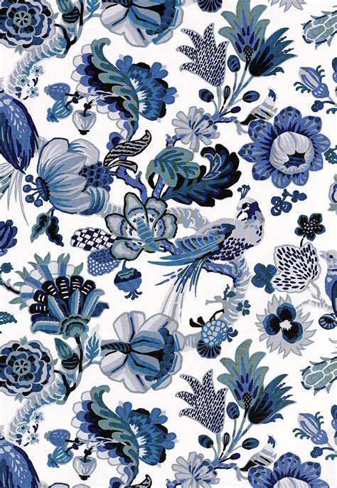 38 Navy Blue Floral Wallpaper On Wallpapersafari