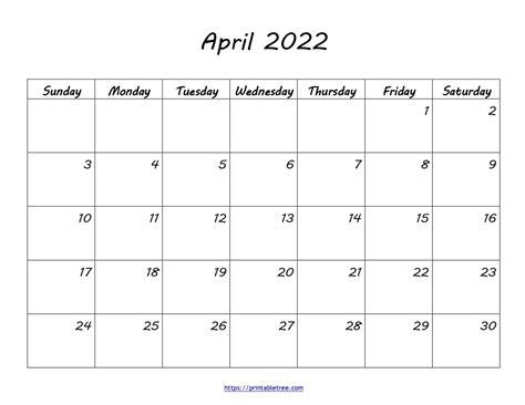 April 2022 Calendar Printable Pdf Template With Holidays Calendar
