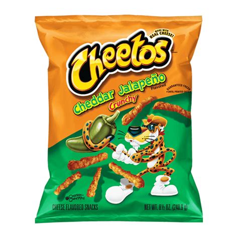 Cheetos Crunchy Cheddar Jalapeno Snack Salé Croustillant Cheddar Piment