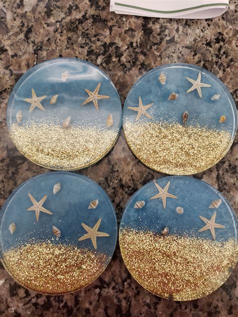 Hand Made Resin Coasters Diy Resin Projects Epoxy Resin Crafts Diy
