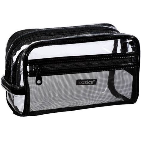 Modella Basics Double Zippered Cosmetic Organizer Traveling Bag