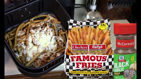 Air Fried Black Garlic Checkers Bacon Cheese Fries - YouTube