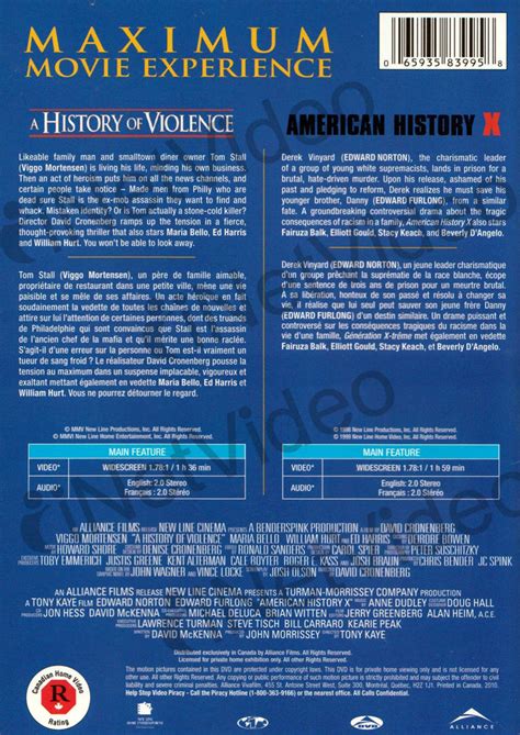 A History Of Violence American History X Double Feature Bilingual