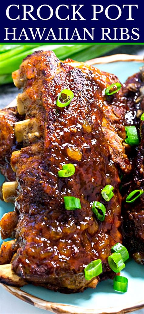 Is this fantastic recipe for venison pot roast cooked right in your slow cooker! Crock Pot Hawaiian Ribs - Spicy Southern Kitchen | Recipe | Hawaiian ribs recipe, Chicken ...