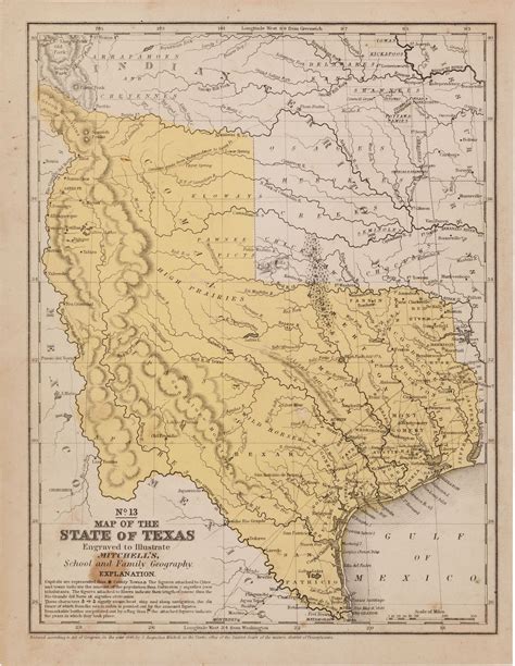 Image Of Map Samuel A Mitchell Map Of The State Of Texas Lot