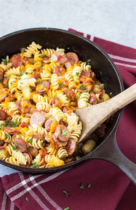 Showmetheyummy.com recipe made in partnership. One Pan Cajun Andouille Sausage and Pasta | Recipe ...