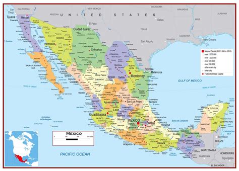 United States Mexico Map