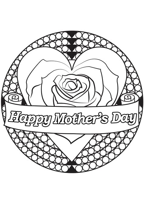 Mother S Day 3 Mothers Day Adult Coloring Pages