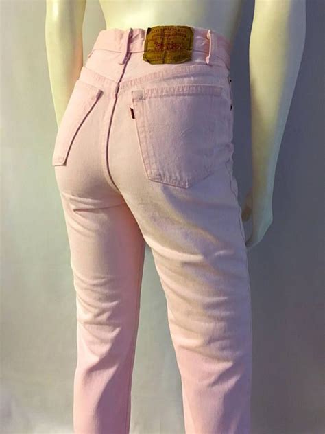 Vintage Womens 80s Pink Levis 501 Jeans High Vintage Denim Vintage Pink Vintage Ladies