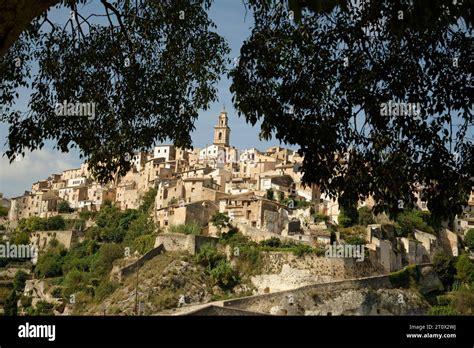 Old Spanish Hillside Village Of Bocairent Valencia Noted For Its