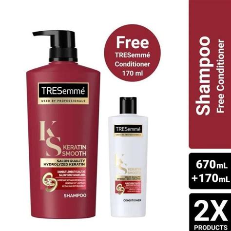 Tresemme Keratin Smooth Shampoo 670ml Keratin Conditioner 170ml