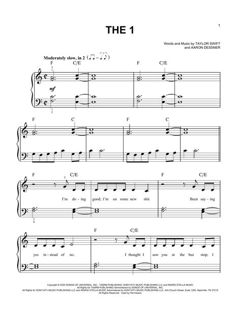 The 1 Easy Piano Print Sheet Music Now