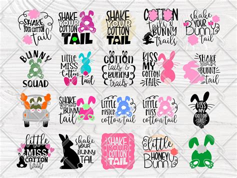 Easter SVG Bundle, Cute Easter Bunny Tail Svg, Png