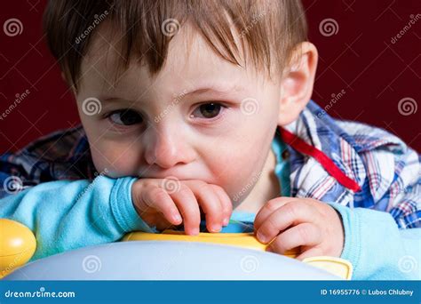 Baby Boy With Sad Face Stock Photo Image Of Sadness 16955776