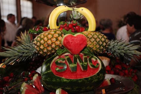 Our Cute Fruit Display At Our Wedding Fruit Carving Edible Fruit