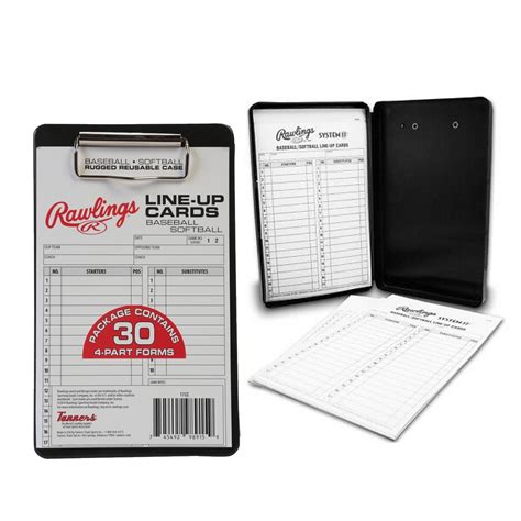 Rawlings System 17 Baseball Softball Line Up Card Case 30 4 Part System