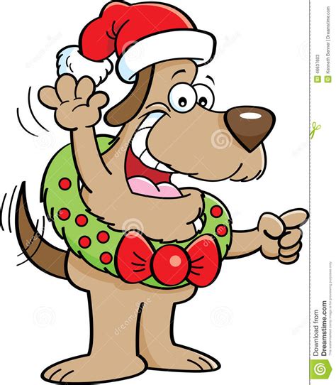Here you can explore hq christmas dog transparent illustrations, icons and clipart with filter setting polish your personal project or design with these christmas dog transparent png images, make it. Cartoon Dog Wearing A Christmas Wreath. Stock Vector ...