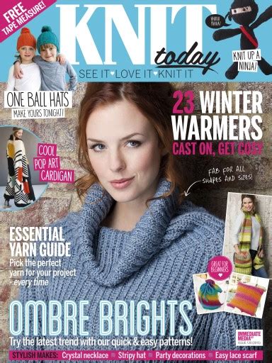 Knit Today Magazine January 2016 Back Issue