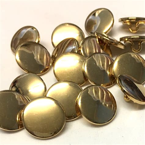 15mm Gold Metal Cuff Buttons 10 Pack The Button Shed
