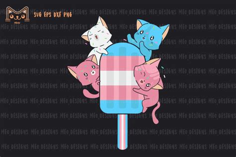 Transgender Pride Pan Lgbt Cute Cat By Chippoadesign Thehungryjpeg