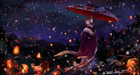 Anime Girl With Umbrella Wallpaperhd Anime Wallpapers4k Wallpapers