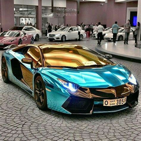 Amazing Gold And Blue Lamborghini Supercars Pinterest