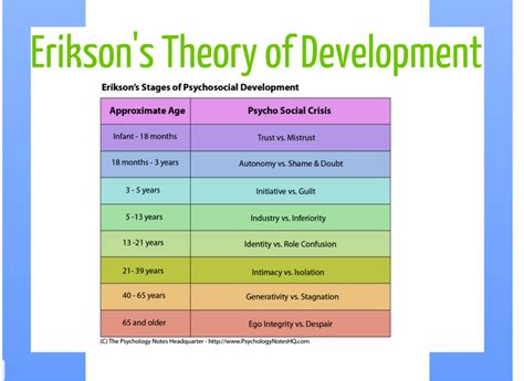 Eriksons 5 Stages Of Development Developmental Standards Project