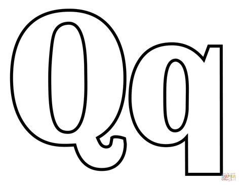 Classic Letter Q Coloring Page Free Printable Coloring Pages