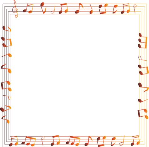 Music Notes Border Transparent Background