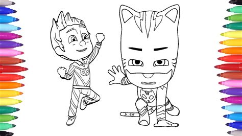 Catboy from pj masks coloring page from pj masks category. PJ MASKS COLORING PAGES FOR KIDS | CONNOR TRANSFORMS INTO ...