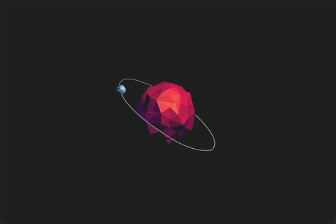 Low Poly Space Planet Minimal Wallpaper Hd Abstract 4k Wallpapers