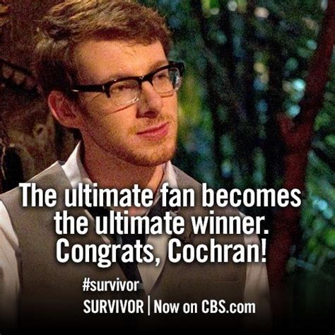 Cochran Wins Survivor Caramoan Survivor Winner Survival Tattoo Actor
