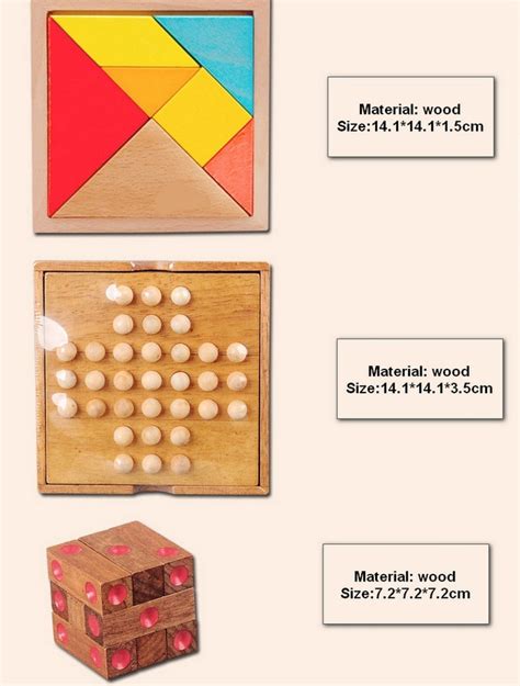 China Children Educational Toy Hexagonal Shape Wooden Jigsaw Tangram