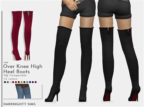 The Sims Resource Over Knee High Heel Boots