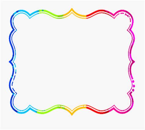 Rainbow Border Clipart Transparent Cute Borders Free Transparent