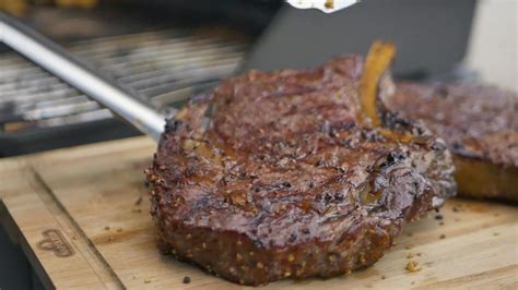 Reverse Seared Smoked Ribeye Steaks On Gas Bbq Grill Recipe Youtube