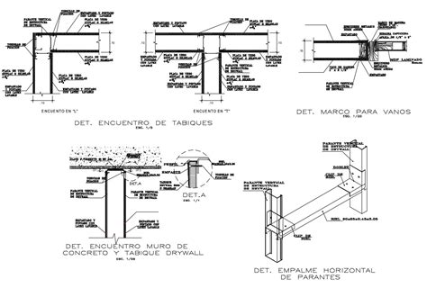 Beam Column Steel Design Cad Structural Drawing