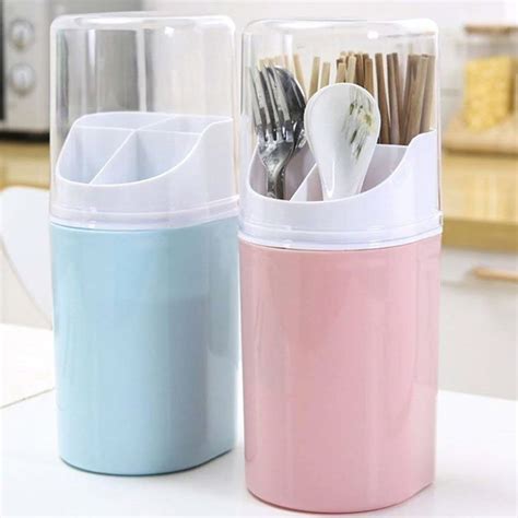 4 Compartment Plastic Cover Cutlery Holder In Pakistan