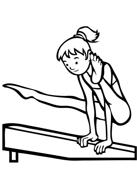 Then just use your back button to get back to this page to print more sports coloring pages. Free Printable Gymnastics Coloring Pages For Kids