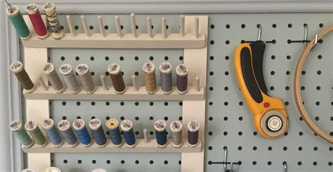 Diy Thread Rack For Your Sewing Space House By The Bay Design