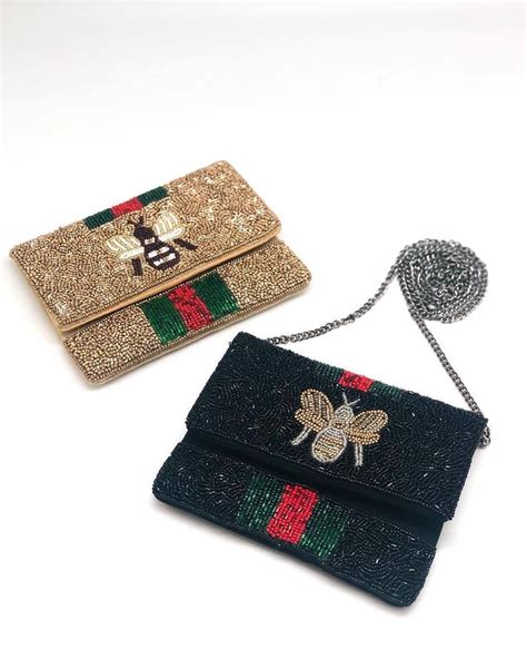 Très chic event with the most luxurious products in an atmospheric setting of live music and culinary treats. Mini Beaded Bee Clutches | Beaded clutch, Clutch, Beaded