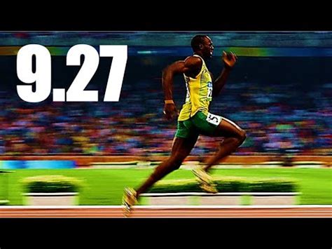 So if you're running in the 9 second range, and you're 16, then there are four. 100M DASH WORLD RECORD - 9.27 Seconds - WHEN WILL A HUMAN ...